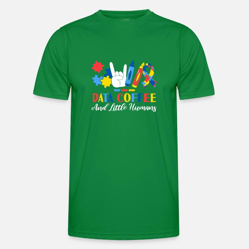 Data Coffee And Little Humans ABA Therapist Männer Funktions-T-Shirt