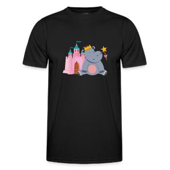 Hippopotame Hippopotame - T-shirt sport Homme - noir - Devant - AI Model Male 178 dark (178cm)