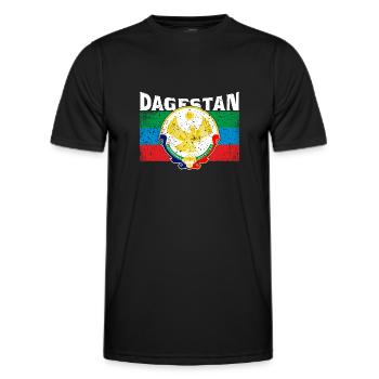 Dagestan Kaukasus Flagge Adler Region Reise - Männer Funktions-T-Shirt - Schwarz - Vorne - AI Model Male 178 dark (178cm)