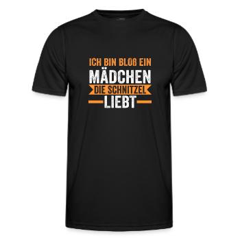 Schnitzel Mädchen Schnitzel Mädchen Geschenk - Männer Funktions-T-Shirt - Schwarz - Vorne - AI Model Male 178 dark (178cm)