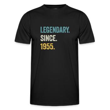 70 Years Old Legendary Since 1955 70th Birthday - Men's Functional T-Shirt - black - Front - AI Model Male 178 dark (178cm)