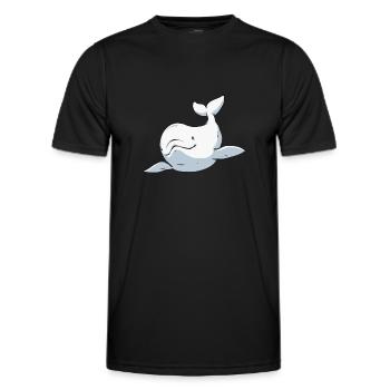 Weißwal Beluga Wal - Männer Funktions-T-Shirt - Schwarz - Vorne - AI Model Male 178 dark (178cm)