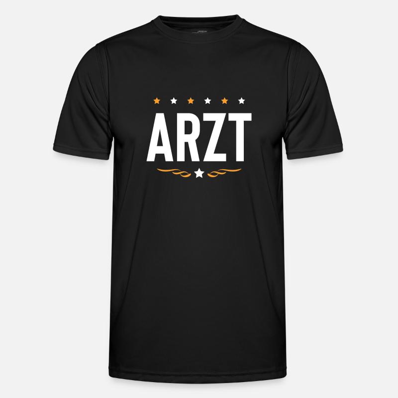 Arzt Beruf - Männer Funktions-T-Shirt - Schwarz