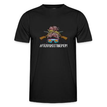Trapschießen Skeet Tontaubenschießen - Männer Funktions-T-Shirt - Schwarz - Vorne - AI Model Male 178 dark (178cm)