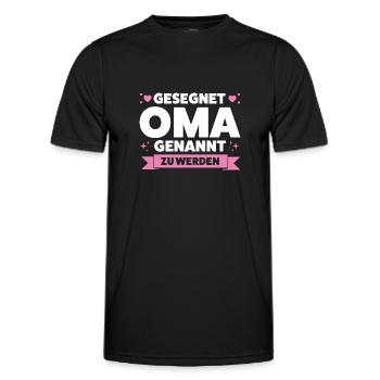 Oma Großmutter Omi Geschenk - Männer Funktions-T-Shirt - Schwarz - Vorne - AI Model Male 178 dark (178cm)