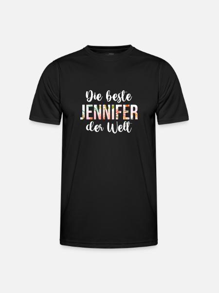 Jennifer - Männer Funktions-T-Shirt - Schwarz