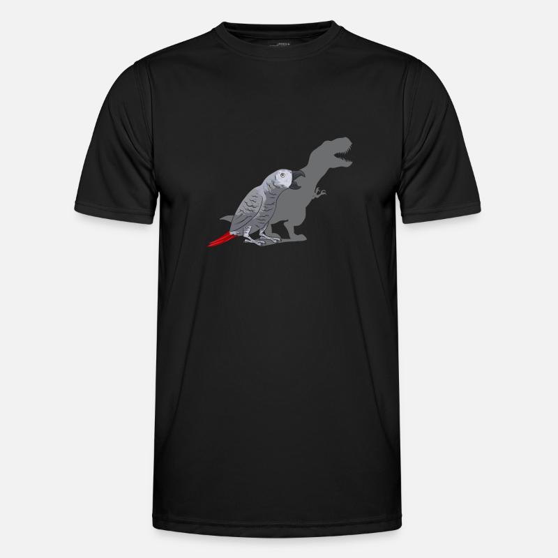 Graupapagei African Grey Parrot Papagei - Männer Funktions-T-Shirt - Schwarz