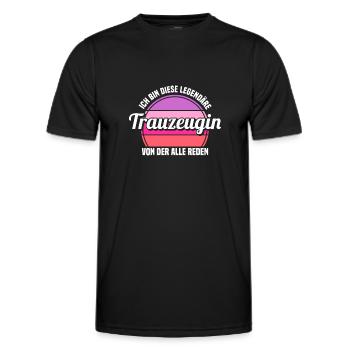 Hochzeit Junggesellenabschied Trauzeugin - Männer Funktions-T-Shirt - Schwarz - Vorne - AI Model Male 178 dark (178cm)