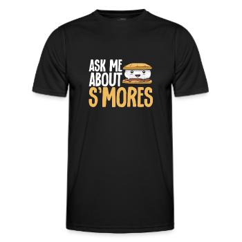 S'more Campfire Marshmallow Camping - T-shirt sport Homme - noir - Devant - AI Model Male 178 dark (178cm)
