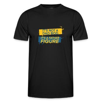 It's Not A Dad Bod It's A Father Figure - Men's Functional T-Shirt - black - Front - AI Model Male 178 dark (178cm)