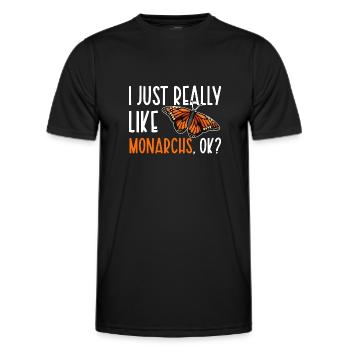 Monarch butterfly American monarch butterfly - Men's Functional T-Shirt - black - Front - AI Model Male 178 dark (178cm)