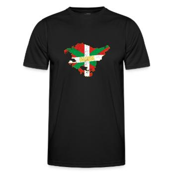 Euskaldunak Baskenland Euskal Herria Spanien - Männer Funktions-T-Shirt - Schwarz - Vorne - AI Model Male 178 dark (178cm)