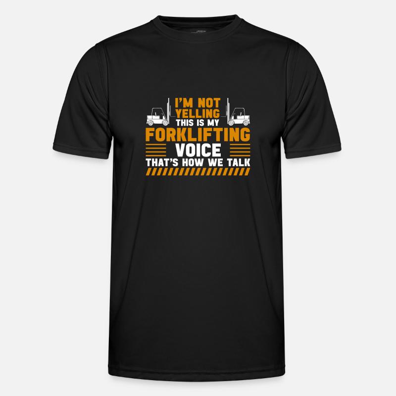 Forklift operator voice funny forklift driver Men's Functional T-Shirt