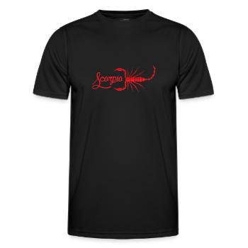 Sternbild Scorpio Sternzeichen Skorpion - Männer Funktions-T-Shirt - Schwarz - Vorne - AI Model Male 178 dark (178cm)