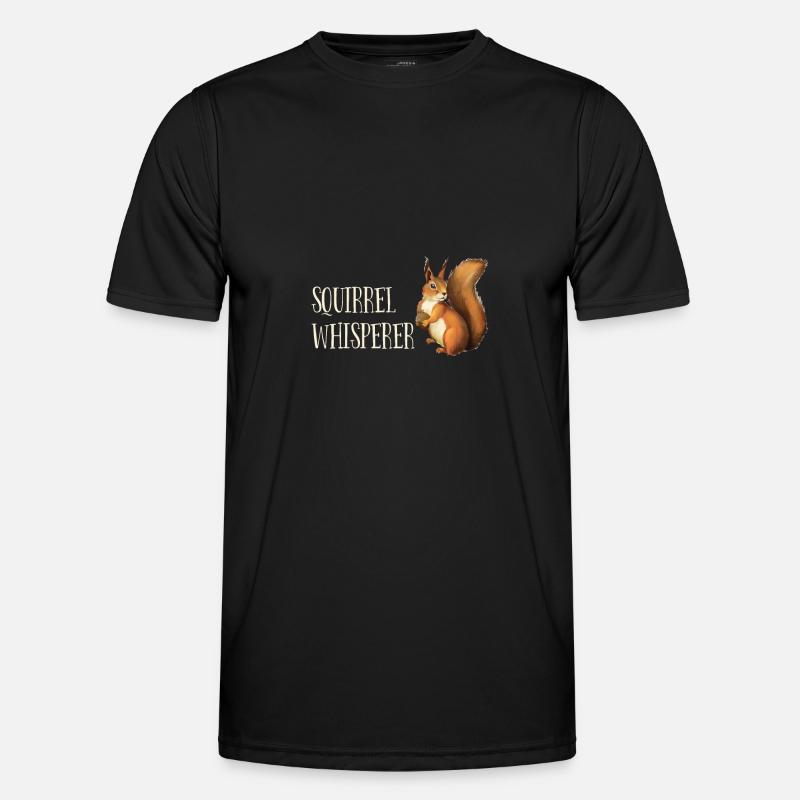 Eichhörnchen-Flüsterer - Männer Funktions-T-Shirt - Schwarz