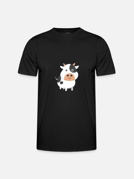 Adorable Cow & Cute Baby Calf Cow Lovers - Men's Functional T-Shirt - black