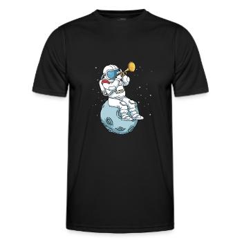Trompete Shirt Kinder Astronaut Band Jazz Musik - Männer Funktions-T-Shirt - Schwarz - Vorne - AI Model Male 178 dark (178cm)