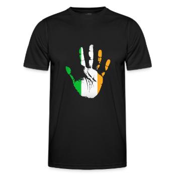 Ireland Flag, Irish Hand, Irish Power, Cool Irish - Men's Functional T-Shirt - black - Front - AI Model Male 178 dark (178cm)
