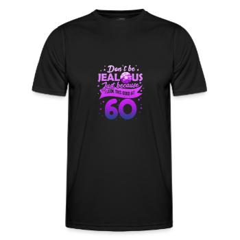 60th Birthday - Men's Functional T-Shirt - black - Front - AI Model Male 178 dark (178cm)