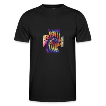 Techno - T-shirt sport Homme - noir - Devant - AI Model Male 178 dark (178cm)