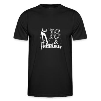 16e anniversaire 16 ans de cadeau d’anniversaire - T-shirt sport Homme - noir - Devant - AI Model Male 178 dark (178cm)