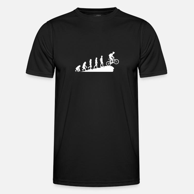 Mountainbike Evolution - Männer Funktions-T-Shirt - Schwarz