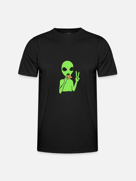 Alien Pizza Ufo Cadeau extraterrestre - T-shirt sport Homme - noir