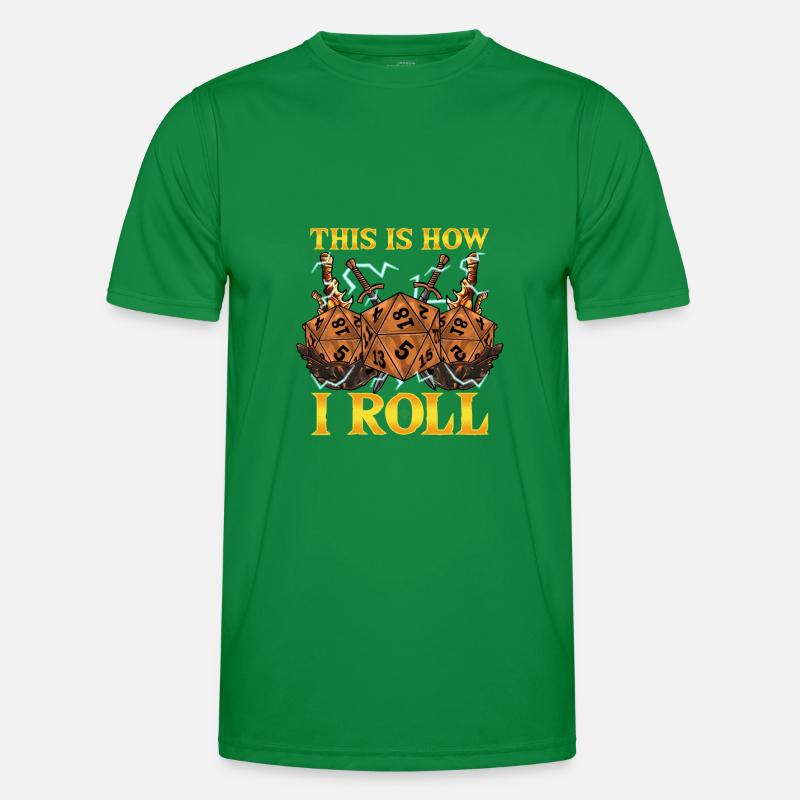 This Is How I Roll RPG Tabletop Gaming Dice Pun Men's Functional T-Shirt