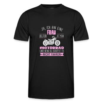 Motorrad Motorräder Bikerin Geschenkidee - Männer Funktions-T-Shirt - Schwarz - Vorne - AI Model Male 178 dark (178cm)