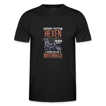 Motorrad Motorräder Bikerin Geschenkidee - Männer Funktions-T-Shirt - Schwarz - Vorne - AI Model Male 178 dark (178cm)
