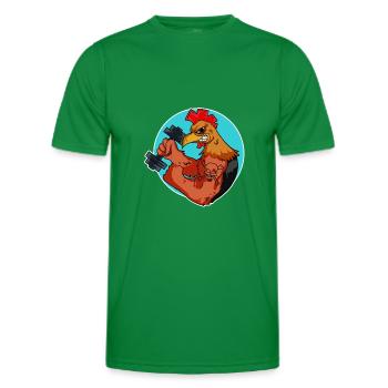 Poulet robinet fitness cadeau d’haltère - T-shirt sport Homme - vert - Devant - AI Model Male 178 dark (178cm)