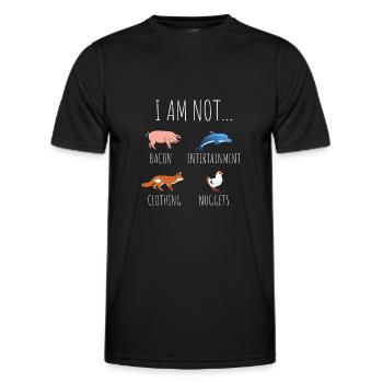 Tierschutz Statement Tierschützer Tierfreund - Männer Funktions-T-Shirt - Schwarz - Vorne - AI Model Male 178 dark (178cm)