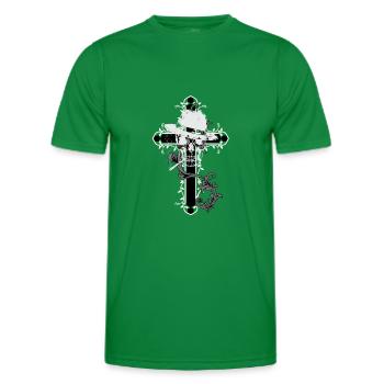 Mafia Italy Gangster Basses Gentleman Sir Cross - Men's Functional T-Shirt - kelly green - Front - AI Model Male 178 dark (178cm)