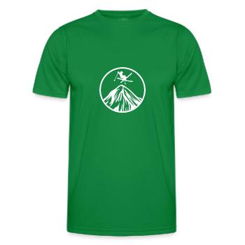 Freeride Skiing Freestyle Skifahrer Sport Geschenk - Männer Funktions-T-Shirt - Kelly Green - Vorne - AI Model Male 178 dark (178cm)