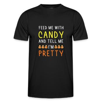 Candy candy saying - Men's Functional T-Shirt - black - Front - AI Model Male 178 dark (178cm)