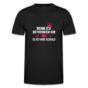 Bier Wein Malle Säufer ist böse Motto Mann Spruch - Männer Funktions-T-Shirt - Schwarz - Vorne - AI Model Male 178 dark (178cm)