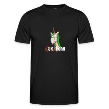Punkicorn provocation punk licorne Iro punk rock - T-shirt sport Homme - noir - Devant - AI Model Male 178 dark (178cm)