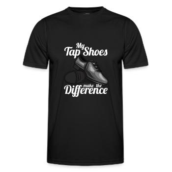 Mes claquettes font la différence Dancer - T-shirt sport Homme - noir - Devant - AI Model Male 178 dark (178cm)