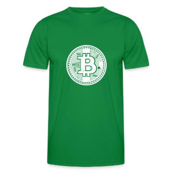 Bitcoin - Men's Functional T-Shirt - kelly green - Front - AI Model Male 178 dark (178cm)