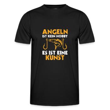 Angeln Fischen Angler aus Leidenschaft - Männer Funktions-T-Shirt - Schwarz - Vorne - AI Model Male 178 dark (178cm)