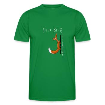 Just Be Different Be Different Self-Confident Fox - Men's Functional T-Shirt - kelly green - Front - AI Model Male 178 dark (178cm)