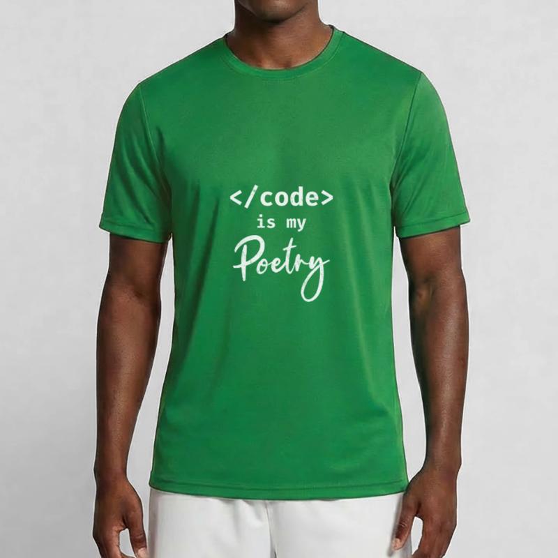 Code Is My Poetry Programmer Coding Men's Functional T-Shirt