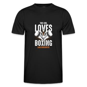 Boxeurs d'amour - T-shirt sport Homme - noir - Devant - AI Model Male 178 dark (178cm)