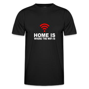 Wireless Wifi Wlan Gamer IT-Programmierer Geschenk - Männer Funktions-T-Shirt - Schwarz - Vorne - AI Model Male 178 dark (178cm)