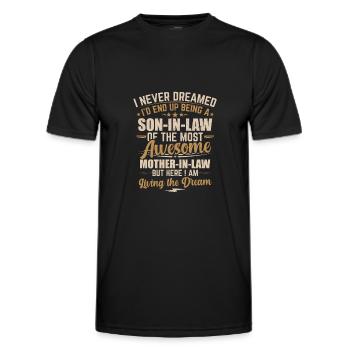 Schwiegersohn Geschenk Schwiegersöhne Geschenkidee - Männer Funktions-T-Shirt - Schwarz - Vorne - AI Model Male 178 dark (178cm)