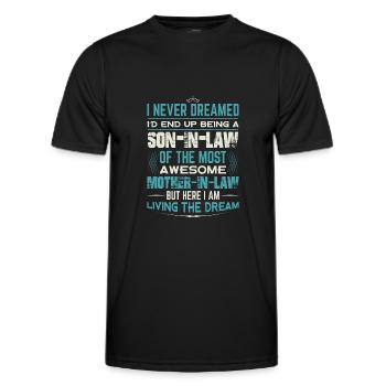 Beau-fils gendre idée cadeau cadeau - T-shirt sport Homme - noir - Devant - AI Model Male 178 dark (178cm)