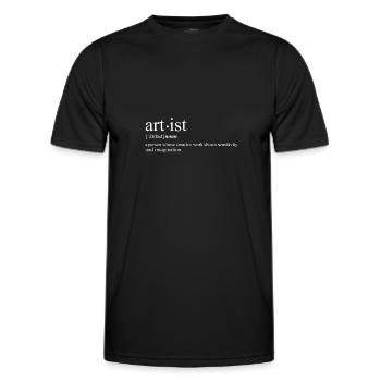 Humour artiste artiste - T-shirt sport Homme - noir - Devant - AI Model Male 178 dark (178cm)