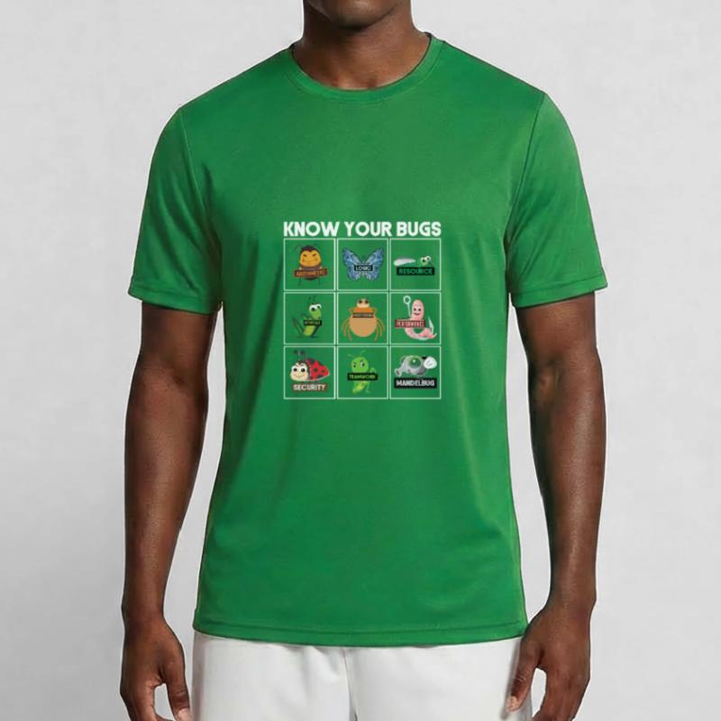 Know Your Bugs Programmer Coding Men's Functional T-Shirt
