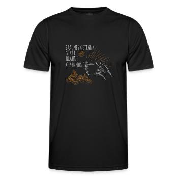 Gegen Rechts, Kein platz für Rassismus. Fck NZS - Männer Funktions-T-Shirt - Schwarz - Vorne - AI Model Male 178 dark (178cm)