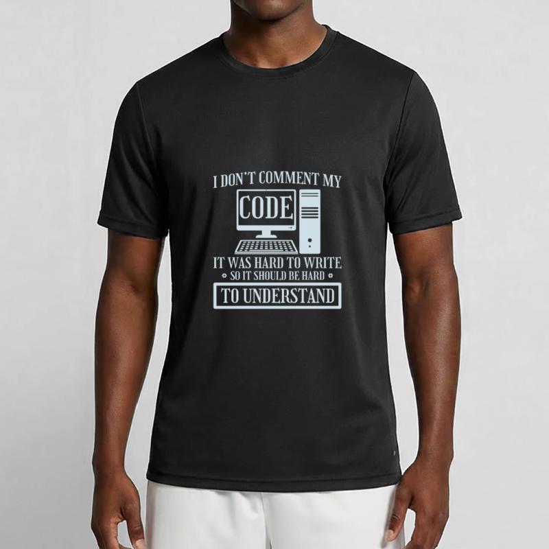Je ne commente pas le codage du programmeur de code T-shirt sport Homme